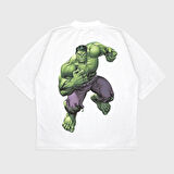 Oversize 'Hulk' Baskılı T-Shırt