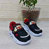 M.P One 3127 Siyah-Kırmızı Işıklı Fuspetli Bebe Spor Ayakkabı