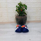 Calx 9041 Lacivert Beyaz crks Erkek Çocuk Terlik