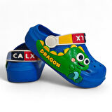 Calx 9043 Mavi Crks Dinazor Fifürlü Erkek Çocuk Havuz Plaj Terlik