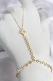 Gold Renk Pirinç Lazerli Yıldız Model Zirkon Taşlı Şahmeran
