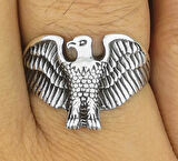 925 Ayar Gümüş Kartal Motifli Yüzük