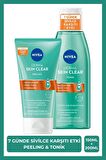 Nivea Derma Skin Clear Sivilce Karşıtı Yüz Temizleyici Peeling 150ml, Derma Skin Nemlendirici Tonik 200ml