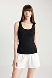 DeFacto Regular Fit Pamuklu Basic Düz Siyah İç Atlet-Fall in Love R9041AZ24AUBK81