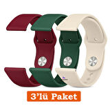 Huawei Watch 3 GT GT2 GT2e GT3 GT4 GT5 Pro SE Elite 46mm Uyumlu 22mm 3'lü Paket Silikon Kordon Seti