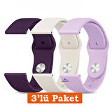 Huawei Watch 3 GT GT2 GT2e GT3 GT4 GT5 Pro SE Elite 46mm Uyumlu 22mm 3'lü Paket Silikon Kordon Seti