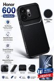 Honor 600 Rubber Karbon Kılıf / Full Nano Ekran Koruyucu Seti