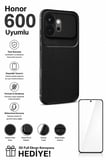 Honor 600 Rubber Karbon Kılıf / Full Nano Ekran Koruyucu Seti