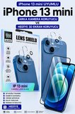 İPhone 13 Mi̇ni̇ Uyumlu Arka Kamera Koruyucu+ Full Ekran Koruyucu Seti̇