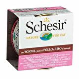 Schesir Ton Balıklı ve Tavuklu Yetişkin Kedi Konservesi 6x85 Gr