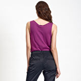 Mor DKNY Jeans Pileli Kadın Bluz