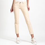 Bej DKNY Jeans Kadın Crop Pantolon