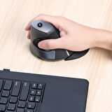 Monozone Delux Ergonomik Dikey Mouse Ofis Oyun Bilek Destekli 1600DPI Optik Vertikal Kablosuz Mouse