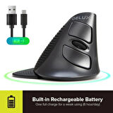 Monozone Delux Ergonomik Dikey Mouse Ofis Oyun Bilek Destekli 1600DPI Optik Vertikal Kablosuz Mouse