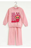 kız çocuk labubu baskılı eşofman takımı