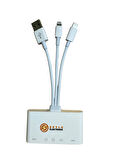 5-in-3 Usb-Type c-Lightning to SD-TF-USB-Hafıza Kartı Okuyucu, Görüntüleyici OTG Kamera Adaptörü