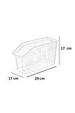 Buzdolabı Sepeti Istiflenebilir Kutu Dolap Içi Organizer 6 Adet Sepet Şeffaf 30x16x17 No:2