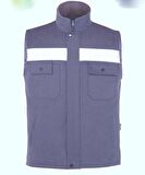 İş Takımı 7/7 Gabardin Gri %100 Pamuk Kapitoneli Reflektörlü