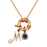 Charm Lock Harf Gümüş Kolye