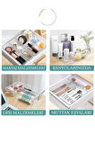 9'lu Set Modüler Çekmece Içi Düzenleyici Banyo Makyaj Takı Düzenleyici Ofis Masaüstü Organizer Set4
