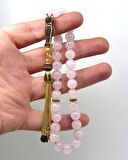 8 mm Küre Kesim Pembe Kuvarz Taşı Tesbih 4300328