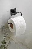 Kare Yapışkanlı Açık Tuvalet Kağıtlığı Wc Kağıtlık Tutucu Siyah KS-001