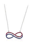 Zirkon Taşlı 925 Ayar Gümüş Sonsuzluk Kolye - N073701