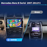 Mercedes-Benz B Serisi (B200) 2007-2011Yıl 2GB Ram 32GB Hafıza 9 İnç Android 14 Cihaz Kablosuz Carplay Kablosuz Android Auto Multimedya Navigasyon Double Teyp Araç Monitor Ekran