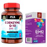 Flx Coenzyme Q-10 200 Mg 60 Tablet + Ncs Vitamin D3 Vitamin K2 20 ML