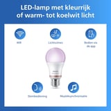 Philips Smart Lighting LED Ampul A60 E27 100W Eşdeğer RGB 2'li Paket - Google Home, Alexa, HomeKit ve Matter uyumlu