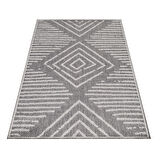 Modern Desenli Sisal Halı Gri Renk Salon Halısı Oturma Odası Halısı Yolluk Mutfak Halısı