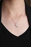 925 Ayar Gümüş Rose Denizatı Kolye - N098401