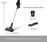 Karaca Vantuz Power Force Şarj Edilebilir Dik Süpürge Siyah