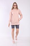 neslice Kadın Kapüşonlu ve Cepli Sweatshirt S-PUDRA