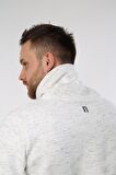 neslice Erkek İnject Ecru File Detaylı Balıkçı Yaka Sweatshirt  L-ECRU