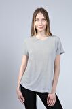 neslice Kadın Bisiklet Yaka T-Shirt