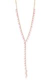 Pembe Kuvarslı 925 Ayar Gümüş Salkım Kolye - N115701