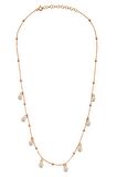 Zirkon Taşlı 925 Ayar Gümüş Toplu Rose Kolye - N115801