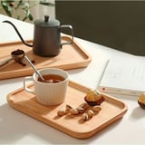 2 Adet Bambu Dikdörtgen Servis Tabağı, Sunum Seti (30x20 cm) Bambu 30 x 20