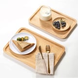 2 Adet Bambu Dikdörtgen Servis Tabağı, Sunum Seti (30x20 cm) Bambu 30 x 20