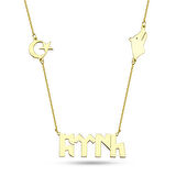 Türk Yazılı Gümüş Kolye - Altın