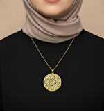 İnşirah Suresi Gümüş Kolye - Altın