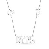 Türk Yazılı Gümüş Kolye - Gümüş