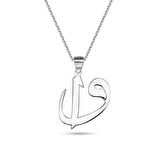 Elif Vav Gümüş Kolye - Gümüş