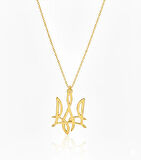 Yeni Ukrayna Ulusal Sembolü Gümüş Kolye - Rose