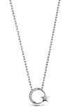 Zirkon Taşlı 925 Ayar Gümüş Ay-Yıldız Kolye - N134301