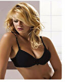 Le Jardin Desteksiz Dolgusuz Balenli Dantelli Siyah Kadın Sütyen - 7012