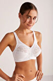 Kom Kadın Barbara Telsiz Ve Kapsız Toparlayıcı Beyaz Sütyen