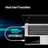 Ttec Super Şarj PD/QC 0.30CM 65W Type c Şarj Kablo Samsung Huawei İphone 15 15 Pro Max Powerbank Kablosu