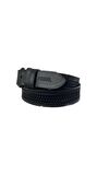 Fossil Gri desenli Hakiki deri Spor kemer 4CM-125CM 